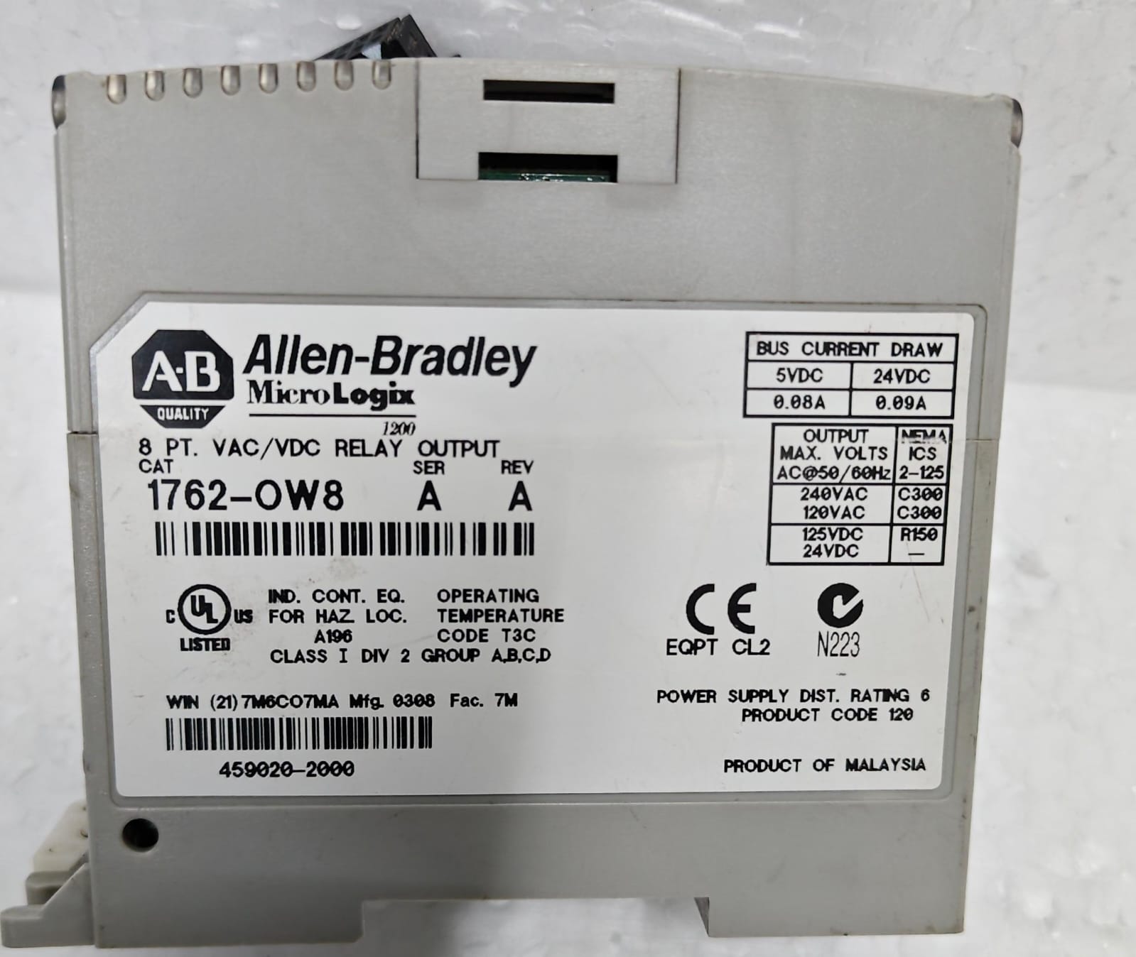 Allen-Bradley 1762OW8 PLC Output Module - Image 6