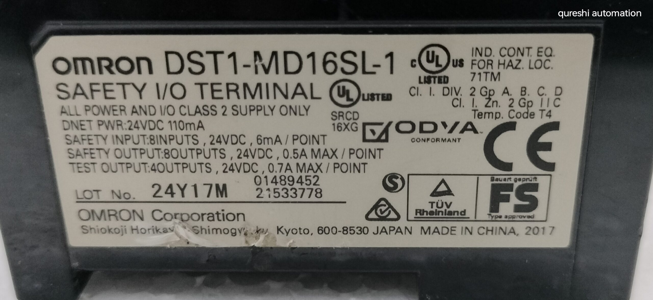 OMRON _SAFETY I-O TERMINAL _DST1-MD16SL-1 - Image 2