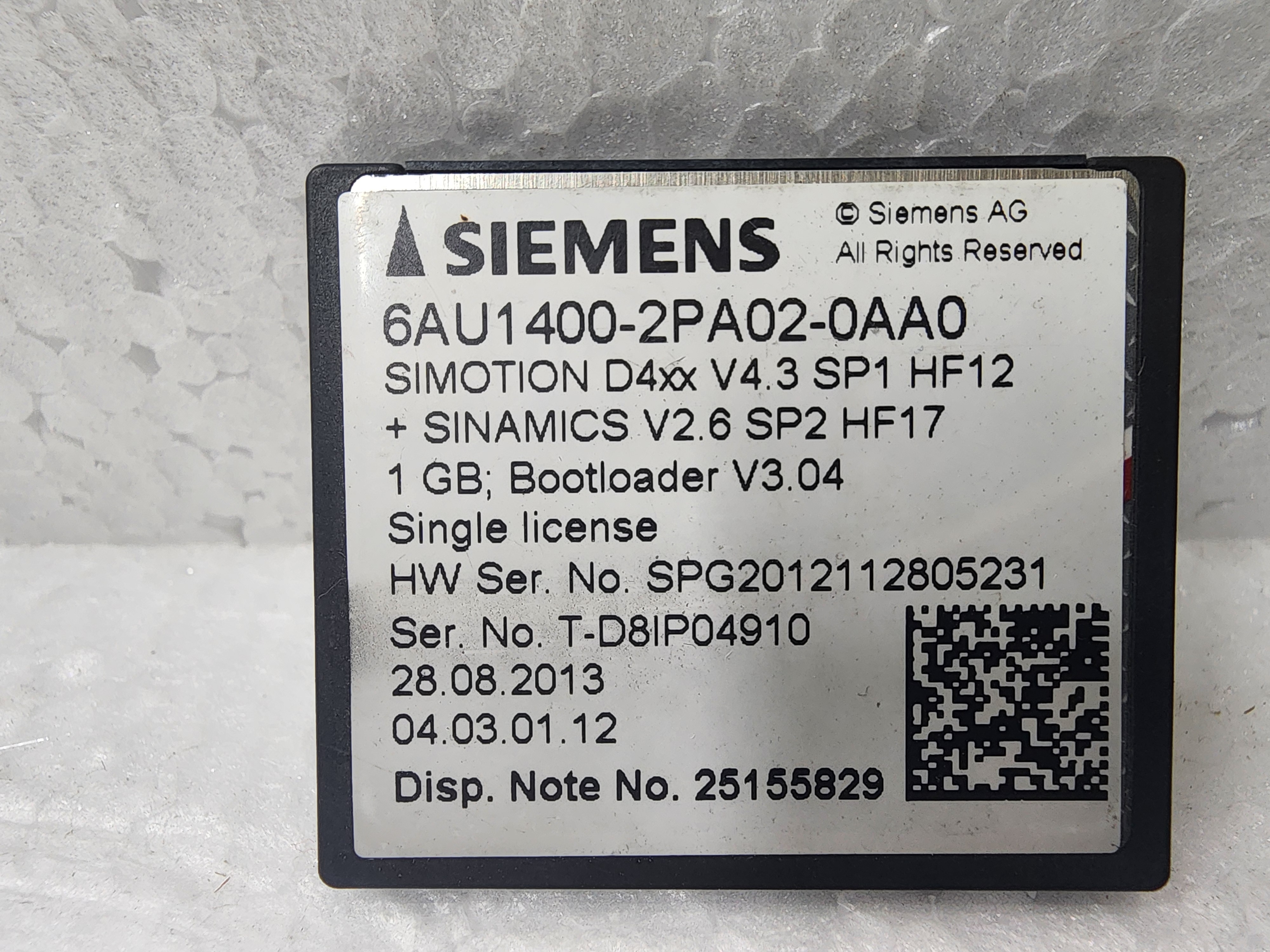 SIEMENS 6AU1400-2PA02-0AA0 - Image 2