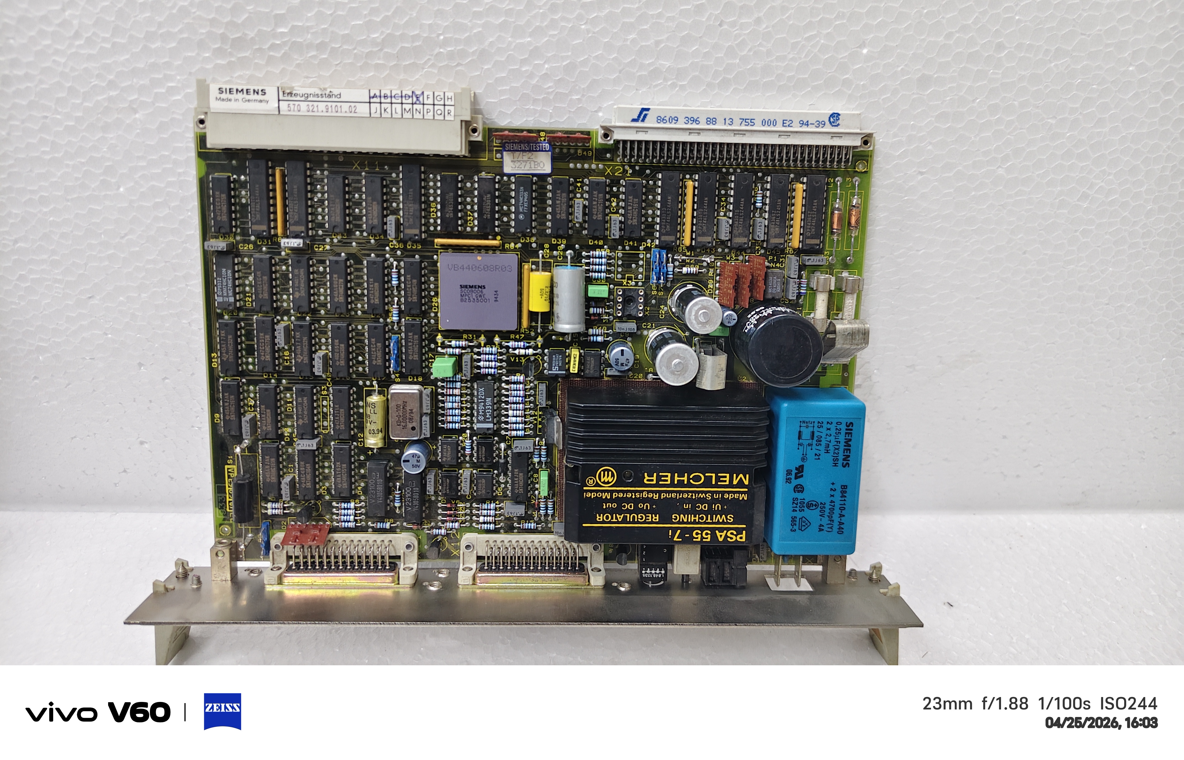 SIEMENS 570 321 . 9101 . 02 PLC PROCESSER CARD - Image 3